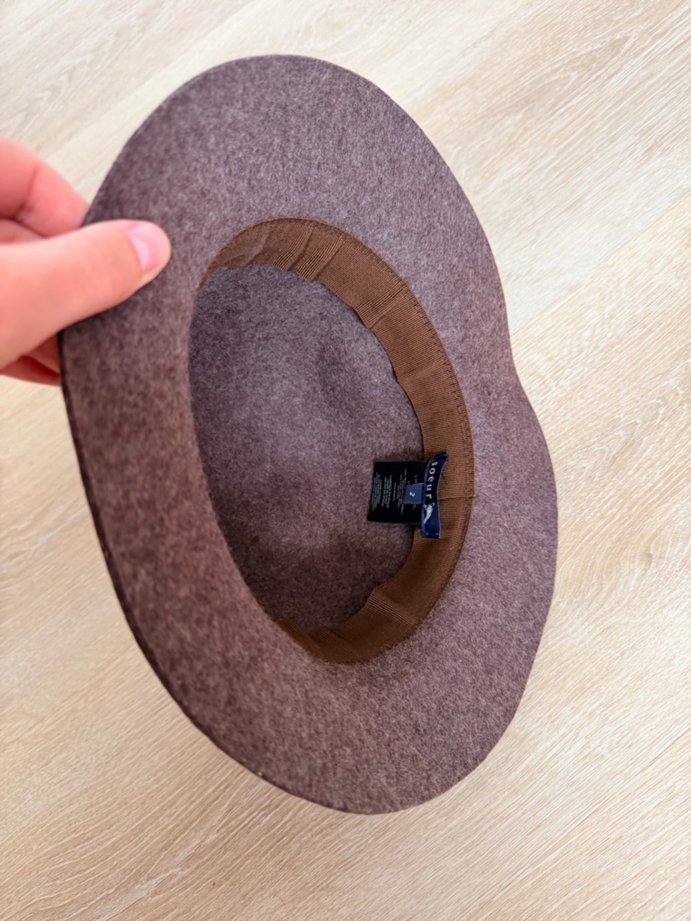 Soeur 100% Wool Cloche Bucket Hat Made in Italy French Minimalist Size 2 France - Picture 10 of 12